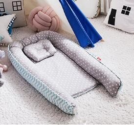 Breathable Cotton Multi Purpose Crib Nest Solid For Nursery
